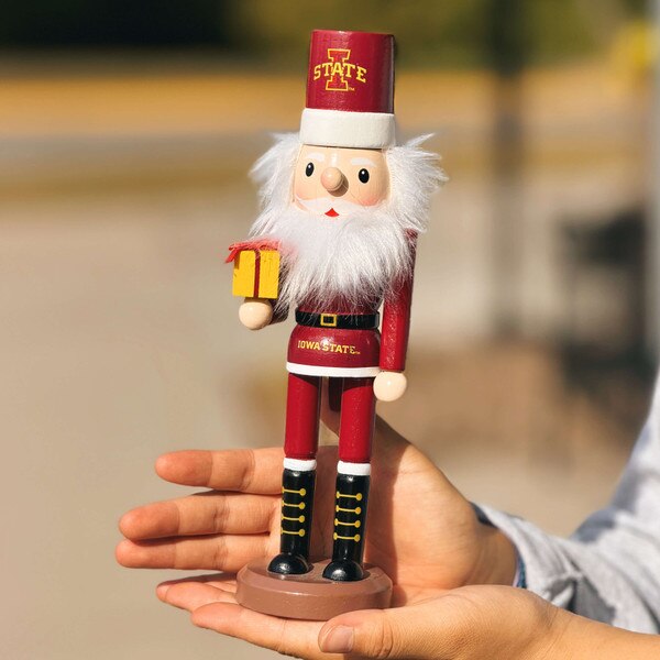 I-State Santa Wooden Nutcracker (10")